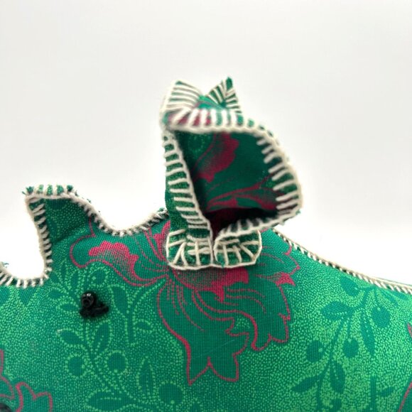 Handmade Green & Pink Floral Damask Fabric Rhino, Baby Shower, Kids Room Decor - Picture 7 of 9